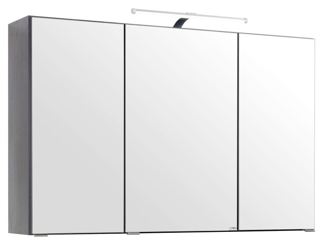 Spiegelschrank >Graphit< in Graphitgrau - 100x64x20cm (BxHxT)