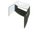 Waschtisch-Set >Graphit< in Grau-Hochglanz aus MDF - 100x54x47cm (BxHxT)