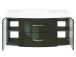 Waschtisch-Set >Graphit< in Grau-Hochglanz aus MDF - 120x54x47cm (BxHxT)