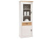 Vitrine >Briana< in New White aus MDF - 76x205x40cm (BxHxT)