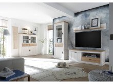 Wandboard >Briana< in New White aus MDF - 155x24x21cm (BxHxT)