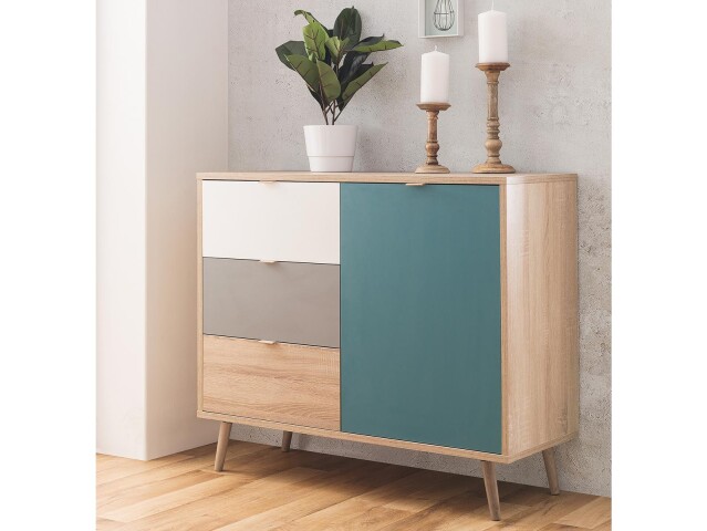 Kommode >Visby< in Sonoma-Eiche - 103x87x40cm (BxHxT)