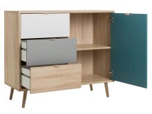 Kommode >Visby< in Sonoma-Eiche - 103x87x40cm (BxHxT)