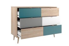 Kommode >Visby< in Sonoma-Eiche - 120x85x40cm (BxHxT)