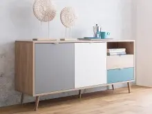 Sideboard >Visby< in Sonoma-Eiche - 150x68x40cm...