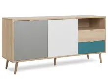 Sideboard >Visby< in Sonoma-Eiche - 150x68x40cm...