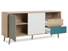 Sideboard >Visby< in Sonoma-Eiche - 150x68x40cm (BxHxT)