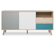Sideboard >Visby< in Sonoma-Eiche - 150x68x40cm (BxHxT)