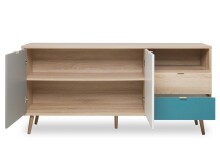 Sideboard >Visby< in Sonoma-Eiche - 150x68x40cm (BxHxT)