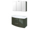 Badezimmer-Set >Graphit< in graphitgrau Grau-Hochglanz - 100x54x47cm (BxHxT)