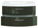 Badezimmer-Set >Graphit< in graphitgrau Grau-Hochglanz - 100x54x47cm (BxHxT)