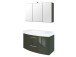 Badezimmer-Set >Graphit< in graphitgrau Grau-Hochglanz - 100x54x47cm (BxHxT)