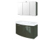 Badezimmer-Set >Graphit< in graphitgrau Grau-Hochglanz - 100x54x47cm (BxHxT)