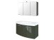 Badezimmer-Set >Graphit< in graphitgrau Grau-Hochglanz - 100x54x47cm (BxHxT)