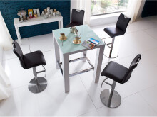 Barhocker >Amiens I< aus Edelstahl - 42x91x51cm (BxHxT)
