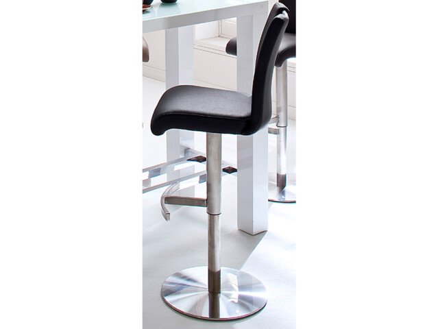 Barhocker >Amiens I< in Schwarz aus Edelstahl - 42x91x51cm (BxHxT)