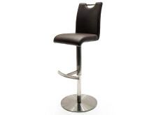 Barhocker >Amiens I< in Schwarz aus Edelstahl - 42x91x51cm (BxHxT)