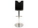 Barhocker >Amiens I< in Schwarz aus Edelstahl - 42x91x51cm (BxHxT)