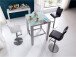Barhocker >Amiens I< in Schwarz aus Edelstahl - 42x91x51cm (BxHxT)