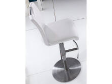 Barhocker >Amiens I< in Weiß aus Edelstahl - 42x91x51cm (BxHxT)