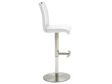 Barhocker >Amiens I< in Weiß aus Edelstahl - 42x91x51cm (BxHxT)