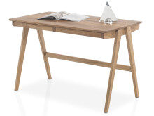 Schreibtisch >Cornelle< in Asteiche aus Massivholz - 120x75x65cm (BxHxT)