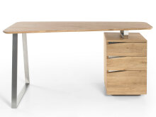 Schreibtisch >Tartu< in Asteiche geölt aus Massivholz - 150x75x67cm (BxHxT)
