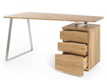 Schreibtisch >Tartu< in Asteiche geölt aus Massivholz - 150x75x67cm (BxHxT)