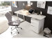 Schreibtisch >Tartu< in Weiß matt lackiert aus MDF - 150x76x67cm (BxHxT)
