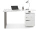 Schreibtisch >Tartu< in Weiß matt lackiert aus MDF - 150x76x67cm (BxHxT)