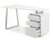 Schreibtisch >Tartu< in Weiß matt lackiert aus MDF - 150x76x67cm (BxHxT)