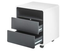 Rollcontainer >Blackpool< in Weiß matt - 47x55x38cm (BxHxT)