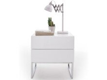 Nachtkonsole >Newark< in Weiß/Hochglanz aus...