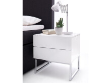 Nachtkonsole >Newark< in Weiß/Hochglanz aus...