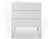Nachtkonsole >Newark< in Weiß/Hochglanz aus Metall - 50x60x40cm (BxHxT)