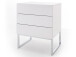 Nachtkonsole >Newark< in Weiß/Hochglanz aus Metall - 50x60x40cm (BxHxT)