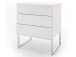 Nachtkonsole >Newark< in Weiß/Hochglanz aus Metall - 50x60x40cm (BxHxT)
