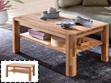 Couchtisch >Rochdale< aus Massivholz - 110x50x70cm...