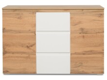 Kommode >Ravenna< in Honig Eiche Weiß - 120x80x40cm (BxHxT)