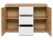Kommode >Ravenna< in Honig Eiche Weiß - 120x80x40cm (BxHxT)