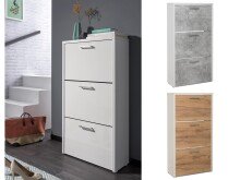 Schuhkipper >Filton< in Alu-Optik - 61x115x25cm...