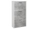 Schuhkipper >Filton< in Alu-Optik - 61x115x25cm (BxHxT)