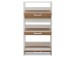 Schuhkipper >Filton< in Alu-Optik - 61x115x25cm (BxHxT)