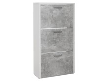 Schuhkipper >Filton< in Weiß Beton - 61x115x25cm (BxHxT)