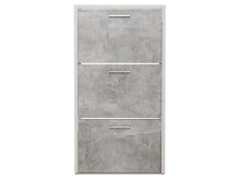 Schuhkipper >Filton< in Weiß Beton - 61x115x25cm (BxHxT)