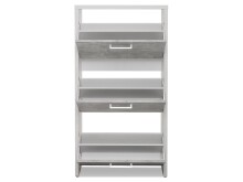 Schuhkipper >Filton< in Weiß Beton - 61x115x25cm (BxHxT)