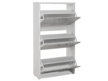 Schuhkipper >Filton< in Weiß Beton - 61x115x25cm (BxHxT)