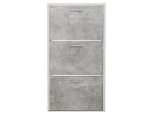 Schuhkipper >Filton< in Weiß Beton - 61x115x25cm (BxHxT)