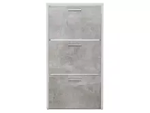 Schuhkipper >Filton< in Weiß Beton - 61x115x25cm (BxHxT)