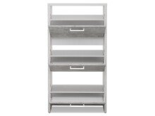 Schuhkipper >Filton< in Weiß Beton - 61x115x25cm (BxHxT)